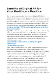 Benefits of Digital PR for Your Healthcare Practice