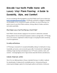 lvp flooring north platte