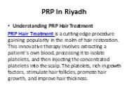 PRP in Riyadh