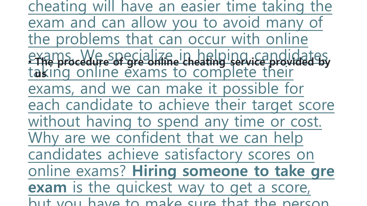 Paying Someone for GRE Online Cheating-onlinetaker.com