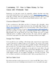 Fundraising 101: How to Raise Money for Your Cause with Wholesale Tees PowerPoint PPT Presentation