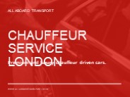 London Chauffeur Service - Experience Luxury and Convenience