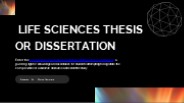 Life Sciences Thesis And Dissertation Writing Service In Oklahoma