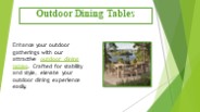 Outdoor Dining Tables