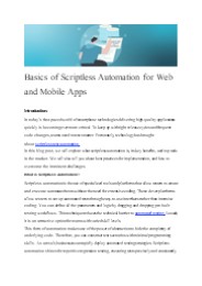 Basics of Scriptless Automation for Web and Mobile Apps