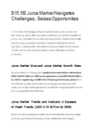 Insights into the juice market