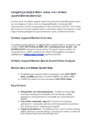 Insights into the athletic apparel market