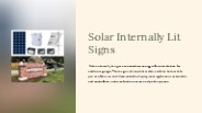 Solar Sign lighting