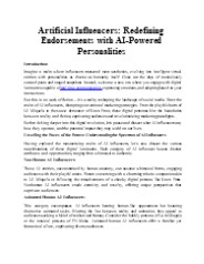 Artificial Influencers: Redefining Endorsements with AI-Powered Personalities