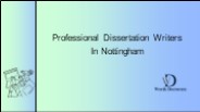 Professional Dissertation Writers In Nottingham: