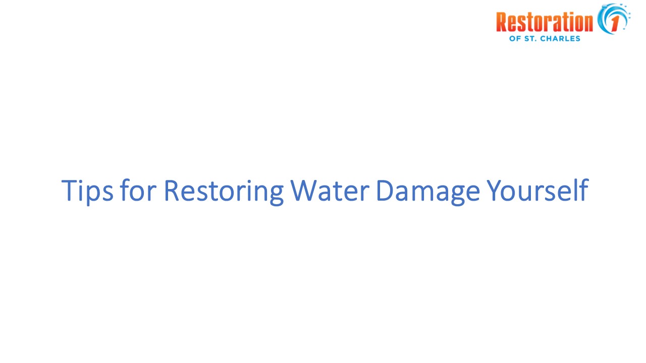 Tips for Restoring Water Damage Yourself