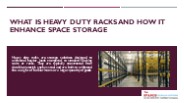Best Heavy Duty Racks Manufacturers in India