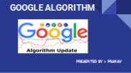 A Basic knowledge About Google Algorithm Update