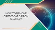 Remove Credit Card From McAfee