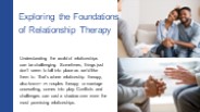 Exploring the Foundations of Relationship Therapy