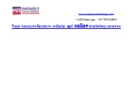 Sap successfactors odata api online training course