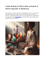 Crystal Healing for Mind, Body, and Spirit