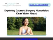 Exploring Cataract Surgery Monovision: Clear Vision Ahead