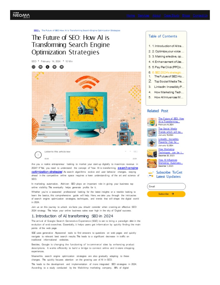 The Future Of SEO In Digital Marketing : Voice Search Optimization, AI Tools For SEO