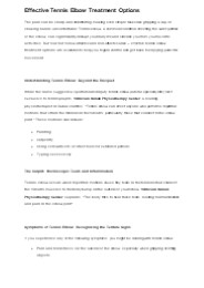 Effective Tennis Elbow Treatment Options (1)
