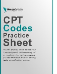 CPT Codes Practice Worksheet by GreenSenseBilling.com