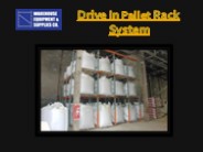 Drive In Pallet Rack Warehouse Equipment