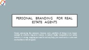 PPT-Personal Branding for Real Estate Agents