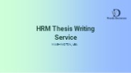A Comprehensive Overview of HR Dissertation Topics with Writing in Washington