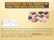 Yoga blocks