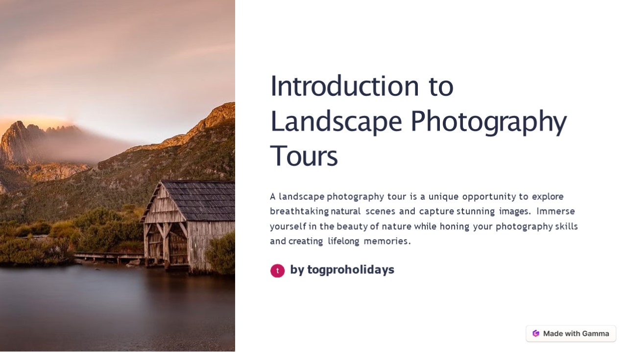 Epic Landscapes, Masterful Photos: Unforgettable Photography Tours