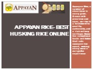 Appayan Rice - Best Husking Rice Online