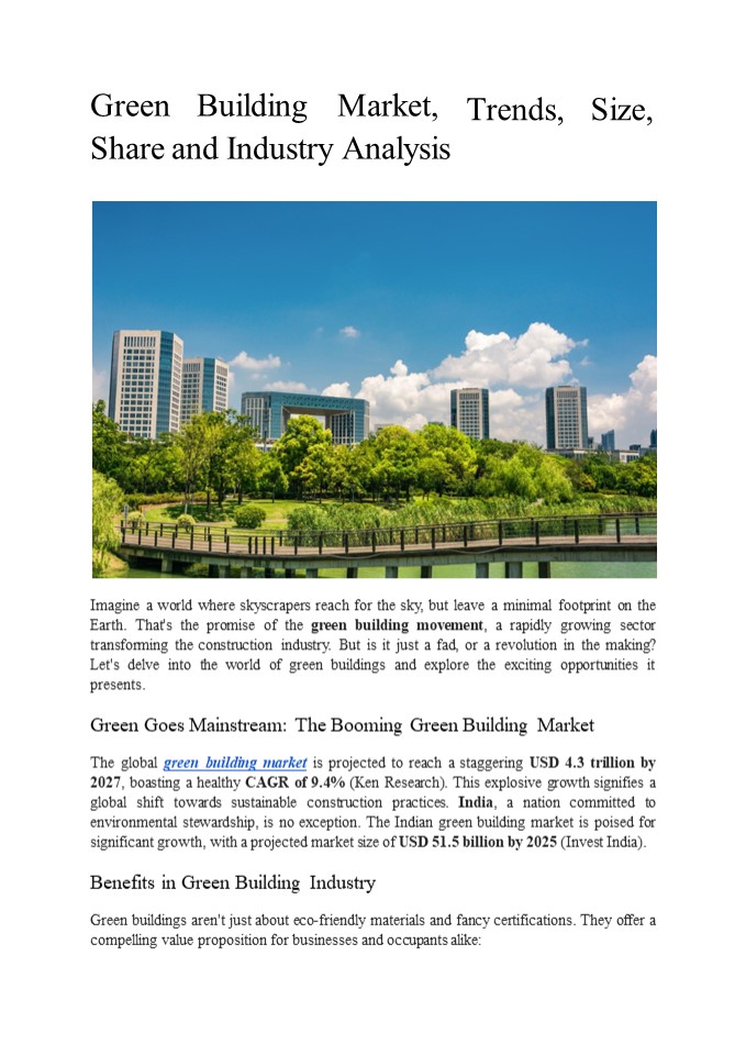 Curated visual reference: Fresh Look at Green Building Market Trends Size Share And Industry Analysis