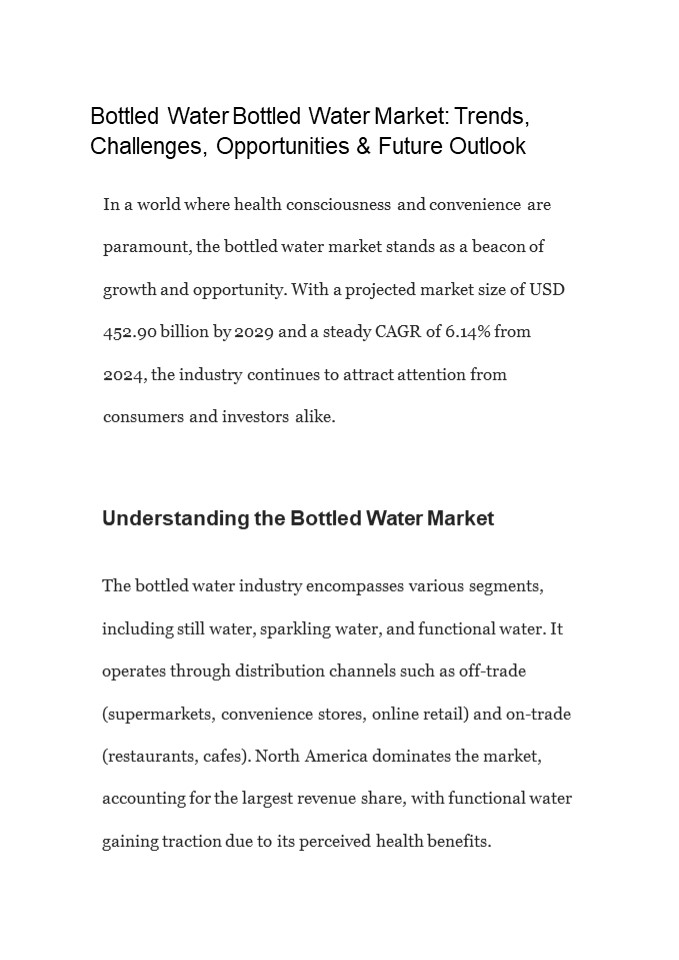 Insights of the botted market and its trends, challenges and ...