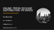 Online Press Release Distribution PR Wires