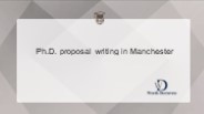 Ph.D. proposal writing service in Manchester