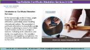 Top Reliable Certificate Attestation Services in UAE