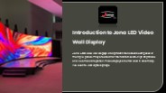 Introduction to Jona LED Video Wall Display