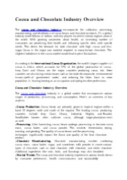Cocoa and Chocolate Industry Overview