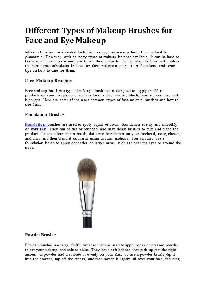 Essential Makeup Brushes: A Comprehensive Guide