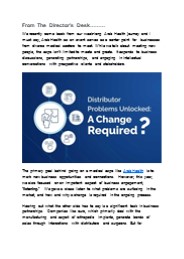 Distributor Problems Unlocked: A Change Required?