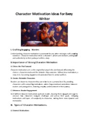 Character Motivation Ideas for Every Writer