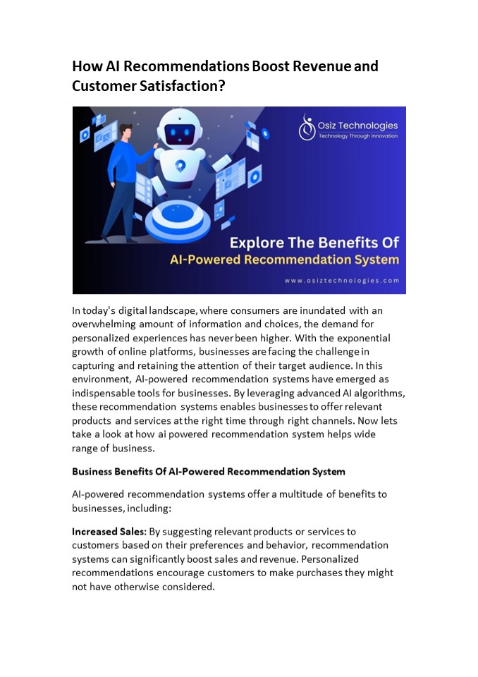 Unveiling the Business Benefits of Recommendation Systems