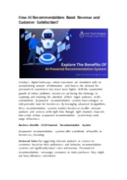 Unveiling the Business Benefits of Recommendation Systems