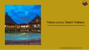 Kenya Luxury Beach Holidays