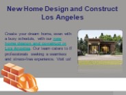 New Home Design and Construct Los Angeles