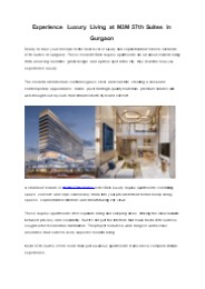 Experience Luxury Living at M3M 57th Suites in Gurgaon