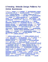 8 Trending Website Design Patterns For Online Businesses