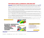 Plastic Adhesives Market - A Comprehensive Study Report [2028]