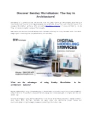 MicroStation Training, Modeling Services Melbourne - bimtechnologies