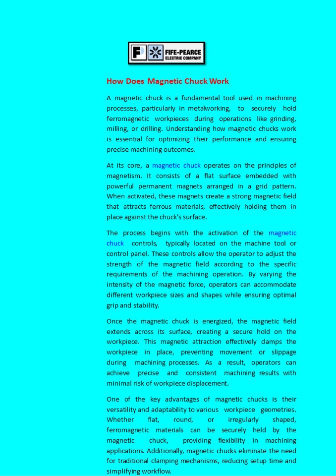 How Does Magnetic Chuck Work